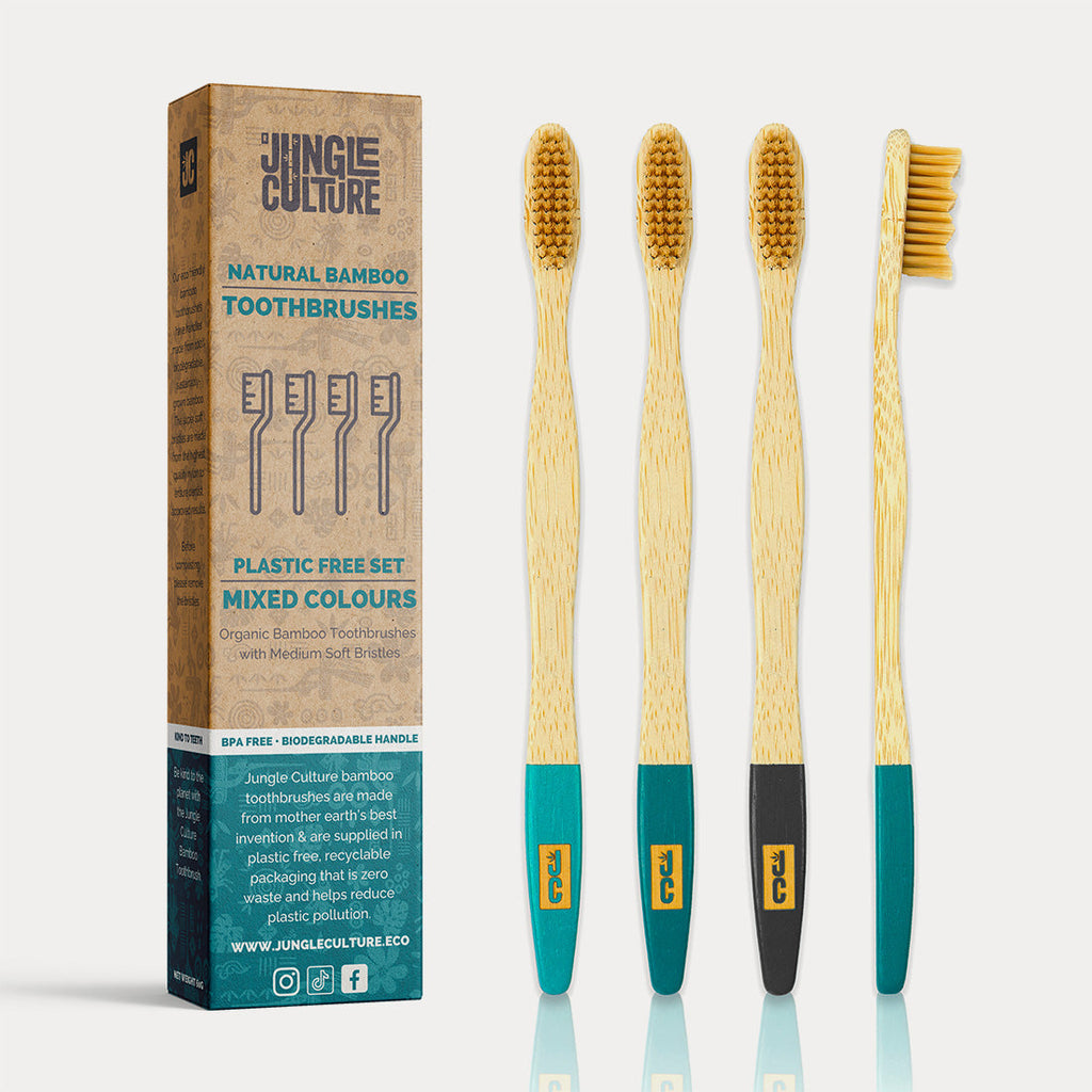 Bamboo Toothbrushes | Set of 4