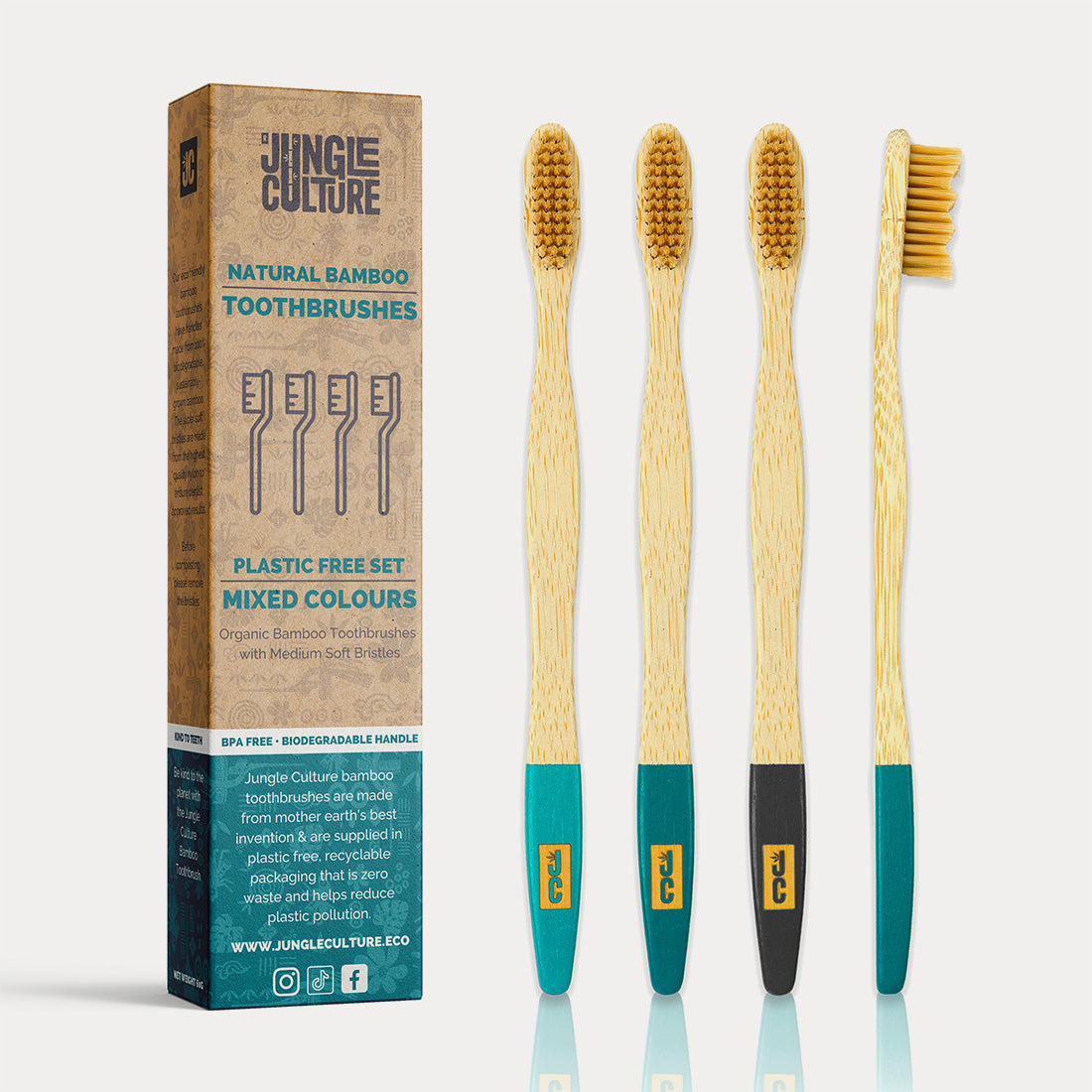 Bamboo Toothbrushes | Set of 4